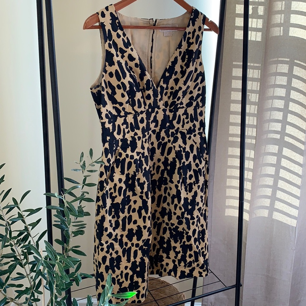 Michael Kors animal print midi dress